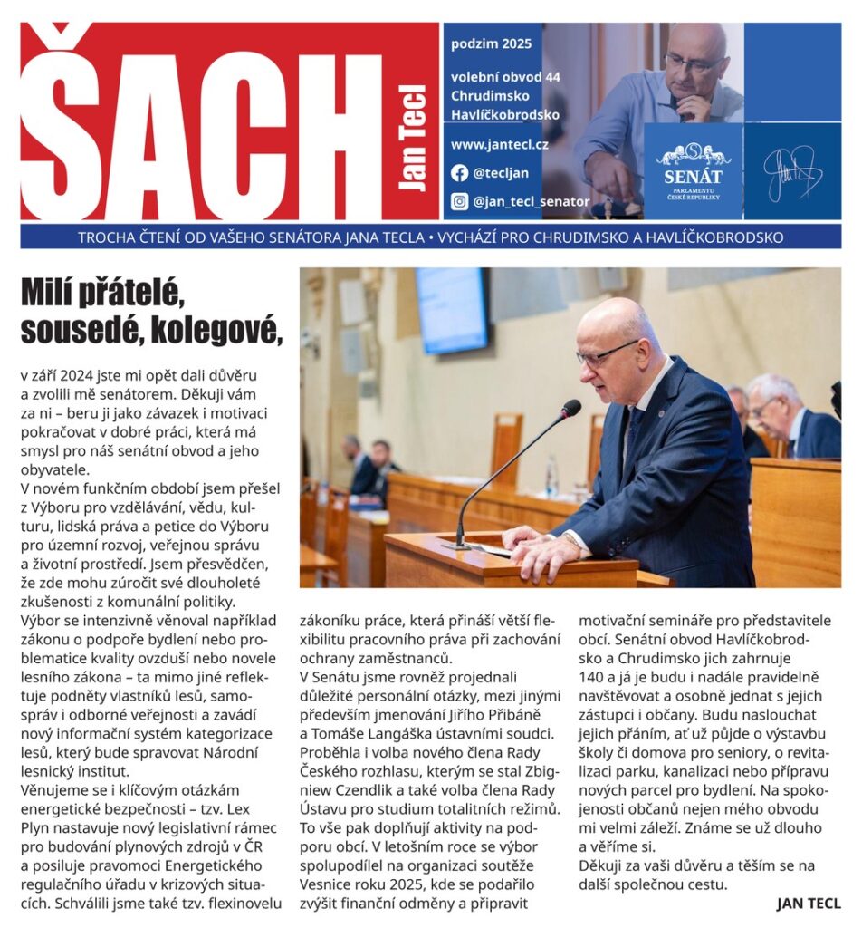 Šach podzim 2025